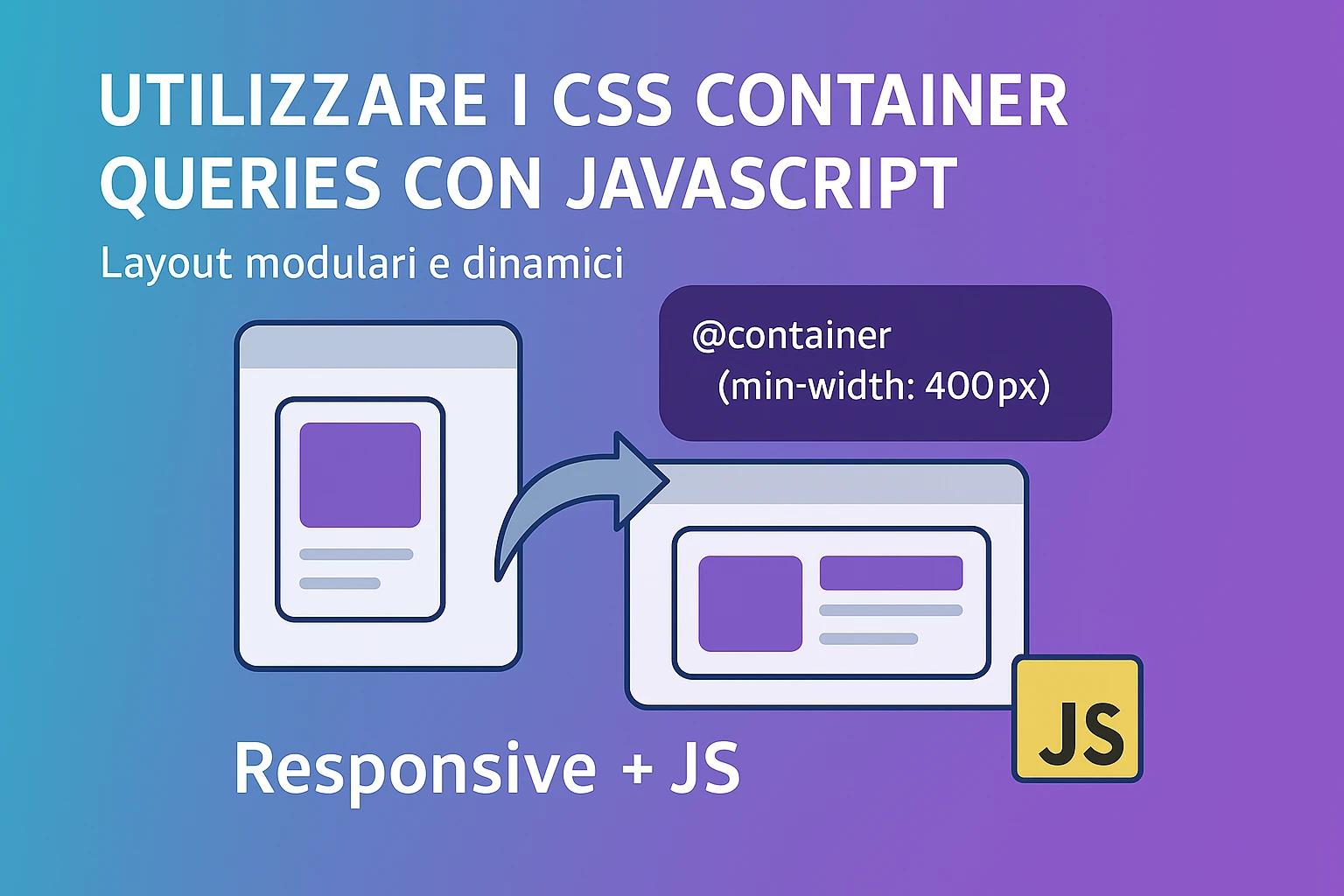 css container queries: complete guide to @container... Container Queries e JavaScript: componenti responsivi | CyberAlchimista